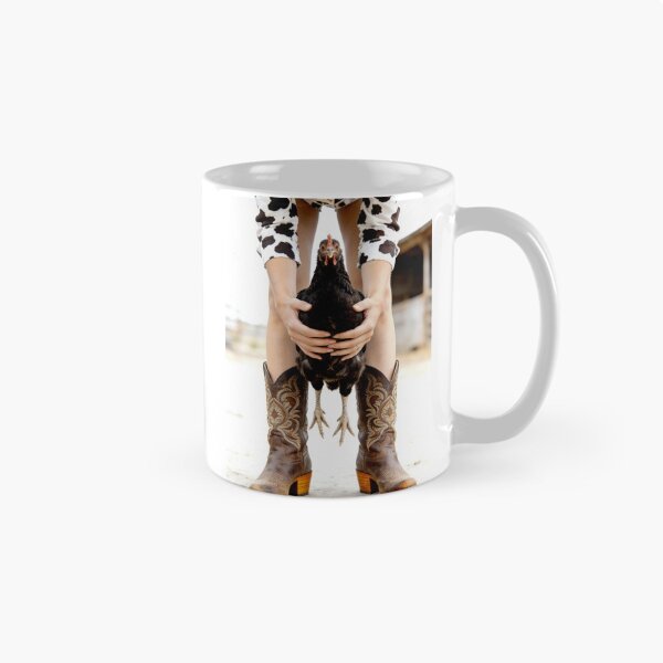 Item preview, Funny Chicken Photography Farm Life Cowgirl Style Country Humor Black Hen Portrait Rustic Animal Lover Gift designed and sold by Kzara Visual.