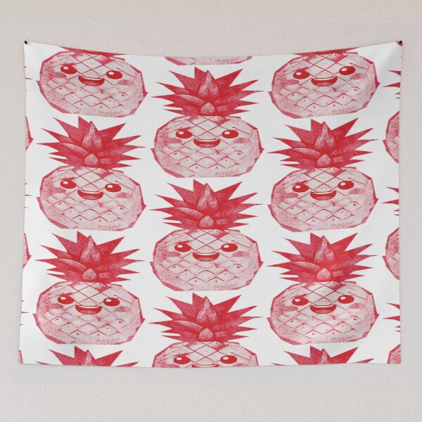 Item preview, Cute Kawaii Smiling Pineapple designed and sold by kinpirks.