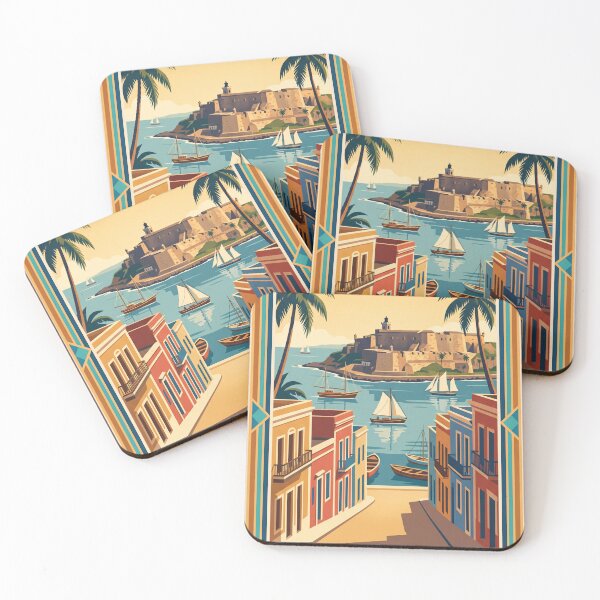 Item preview, San Juan Puerto Rico Vintage Travel Poster designed and sold by Bomax121.