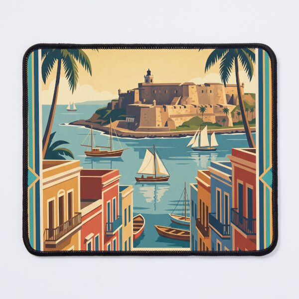 Item preview, San Juan Puerto Rico Vintage Travel Poster designed and sold by Bomax121.