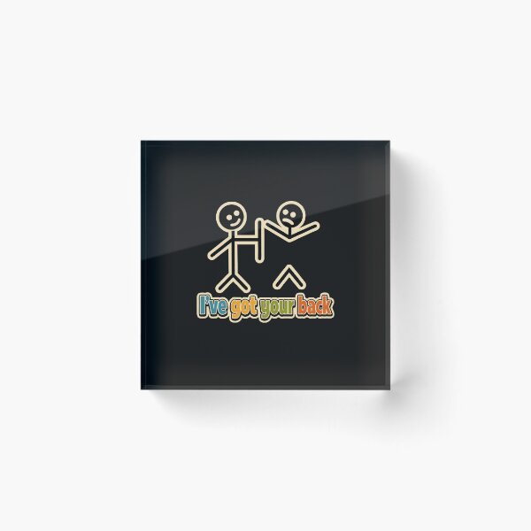 Item preview, Friendship Funny I've Got Your Back Man With Stick Spine Pun designed and sold by alenaz.