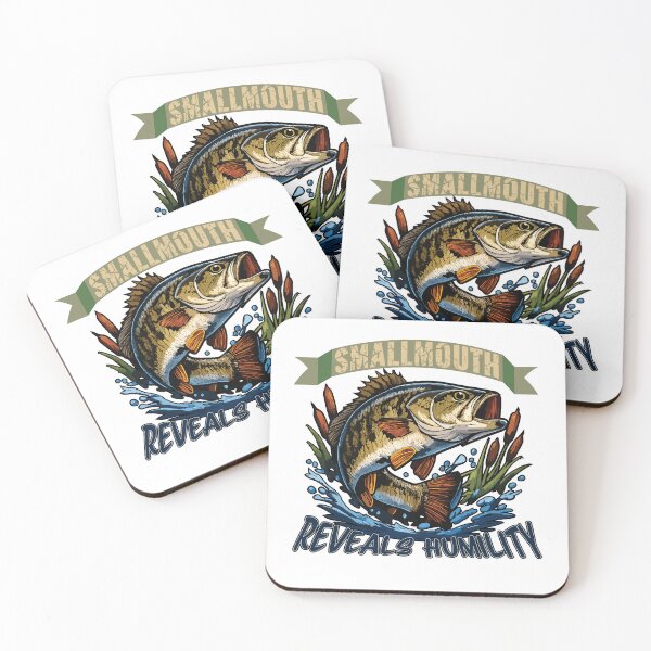 Item preview, Smallmouth Bass logo style illustration "Smallmouth Reveals Humility". designed and sold by Art-Horizon.