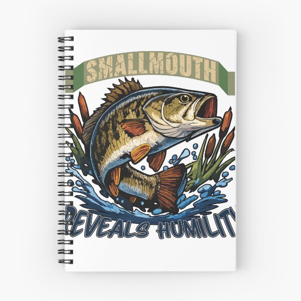 Item preview, Smallmouth Bass logo style illustration "Smallmouth Reveals Humility". designed and sold by Art-Horizon.
