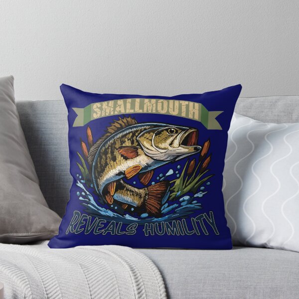 Item preview, Smallmouth Bass logo style illustration "Smallmouth Reveals Humility". designed and sold by Art-Horizon.