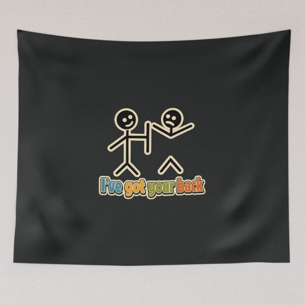 Item preview, Friendship Funny I've Got Your Back Man With Stick Spine Pun designed and sold by alenaz.