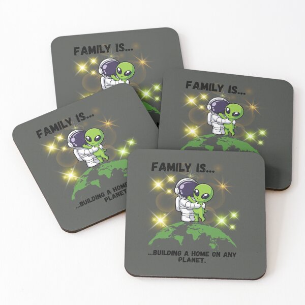 Item preview, Family is Building a Home on Any Planet - Cute Space Design designed and sold by AhmadAnnaPrints.