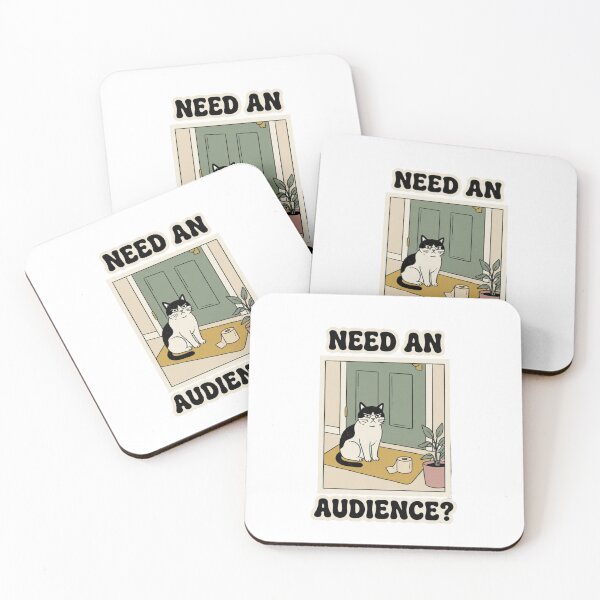 Item preview, Need an Audience Retro Bathroom Cat designed and sold by GoofyShopp.