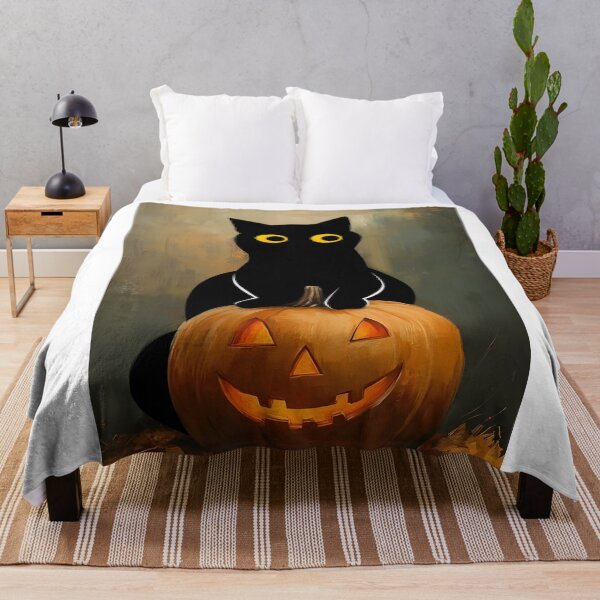 Item preview, Halloween Black Cat Pumpkin designed and sold by PurrfectHome.