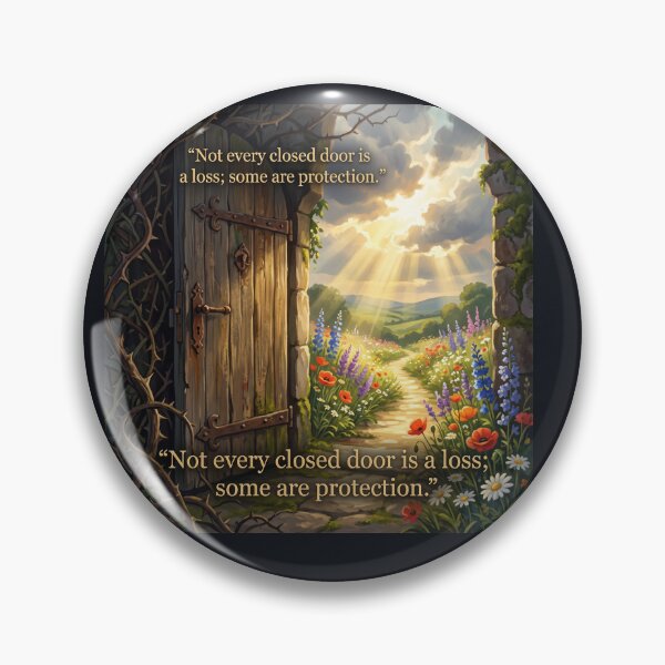Item preview, Closed Door Quote Shirt – Not Every Loss Is Protection Symbolic Painterly Tee designed and sold by DmaarGroup.