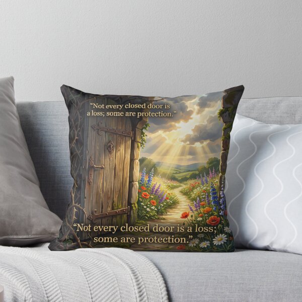 Item preview, Closed Door Quote Shirt – Not Every Loss Is Protection Symbolic Painterly Tee designed and sold by DmaarGroup.