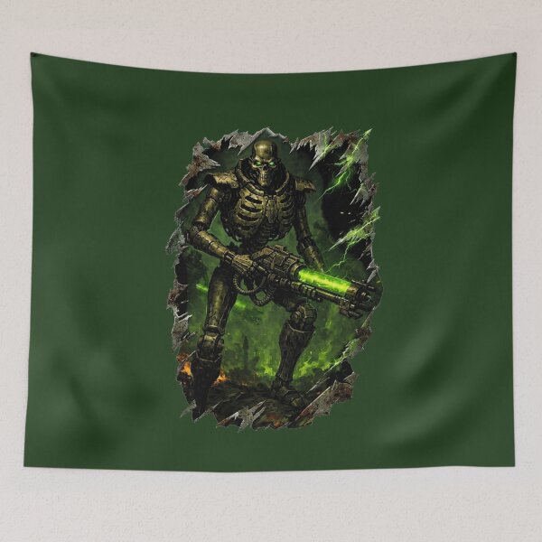 Item preview, Cybernetic Mech Skeleton Warrior Sci-Fi Horror Graphic designed and sold by LegendQuarter.