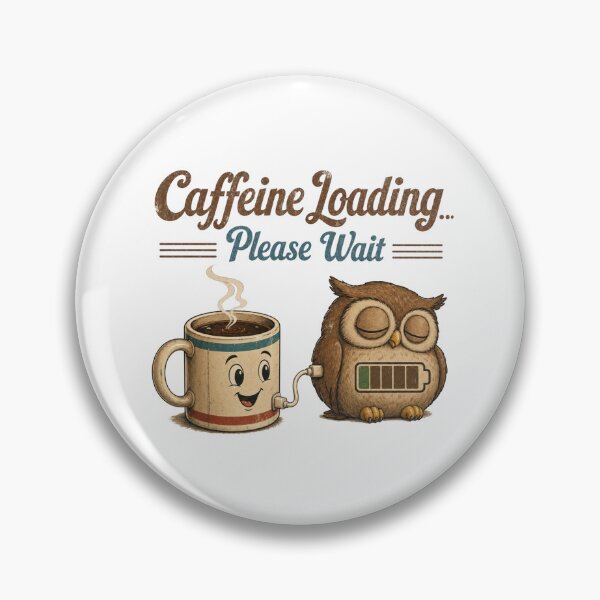 Item preview, Caffeine Loading Funny Owl Coffee Lover Vintage T-Shirt designed and sold by Ashley critters.