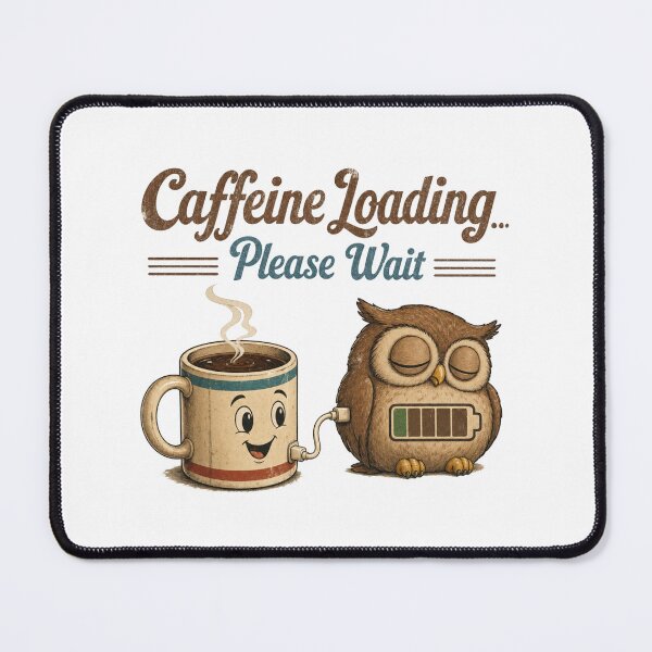 Item preview, Caffeine Loading Funny Owl Coffee Lover Vintage T-Shirt designed and sold by Ashley critters.