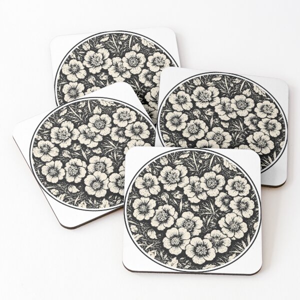 Item preview, Heart-Shaped Camellias | Botanical Ink Art Flower designed and sold by Linoluca.