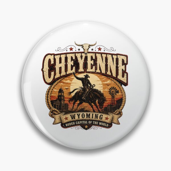 Item preview, Cheyenne Wyoming Vintage Rodeo Western Cowboy Graphic designed and sold by TechneCo.