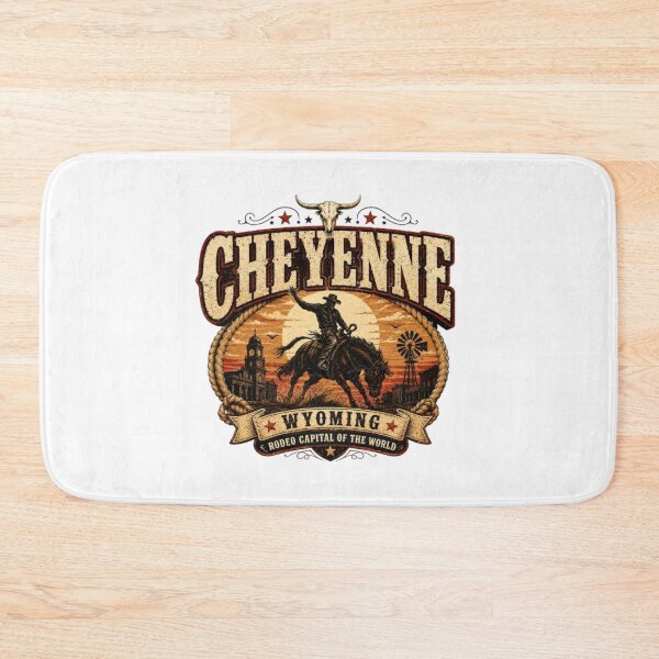 Item preview, Cheyenne Wyoming Vintage Rodeo Western Cowboy Graphic designed and sold by TechneCo.
