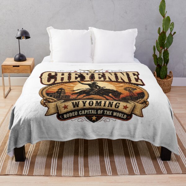 Item preview, Cheyenne Wyoming Vintage Rodeo Western Cowboy Graphic designed and sold by TechneCo.