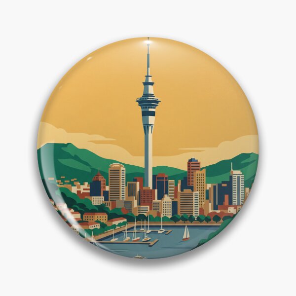 Item preview, Auckland New Zealand Vintage Travel Poster designed and sold by Bomax121.