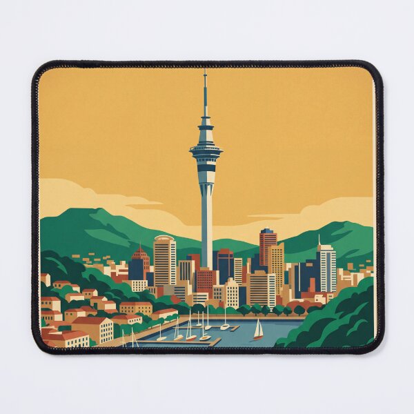 Item preview, Auckland New Zealand Vintage Travel Poster designed and sold by Bomax121.