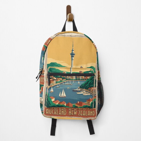 Item preview, Auckland New Zealand Vintage Travel Poster designed and sold by Bomax121.