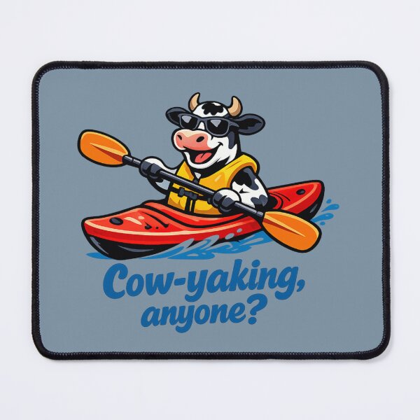 Item preview, Cow-yaking Funny Kayak Cow Pun designed and sold by BROHLine Studio.