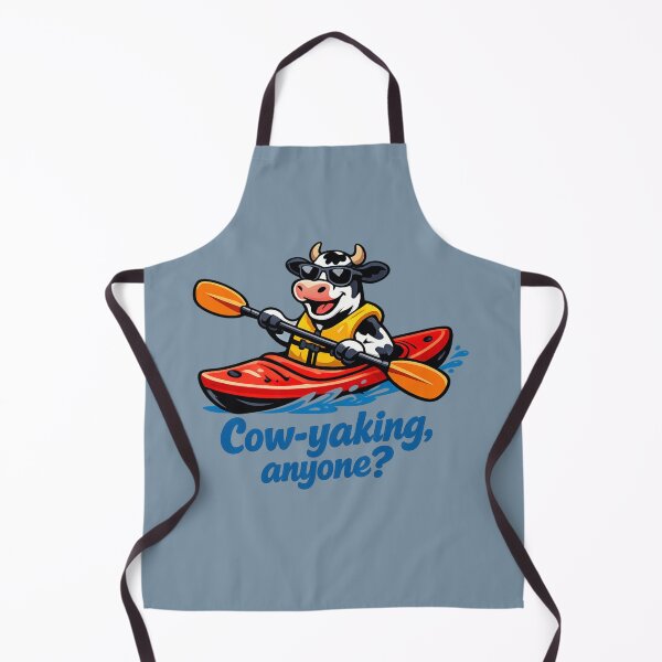 Item preview, Cow-yaking Funny Kayak Cow Pun designed and sold by BROHLine Studio.