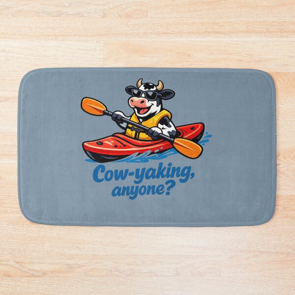 Item preview, Cow-yaking Funny Kayak Cow Pun designed and sold by BROHLine Studio.