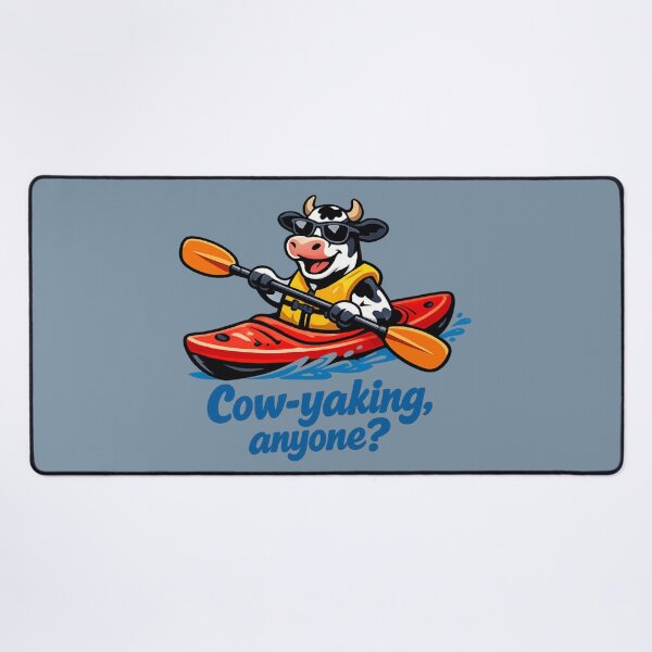 Item preview, Cow-yaking Funny Kayak Cow Pun designed and sold by BROHLine Studio.