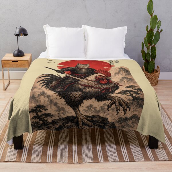 Item preview, Samurai cat riding a Chicken designed and sold by TheSamuraiCat.