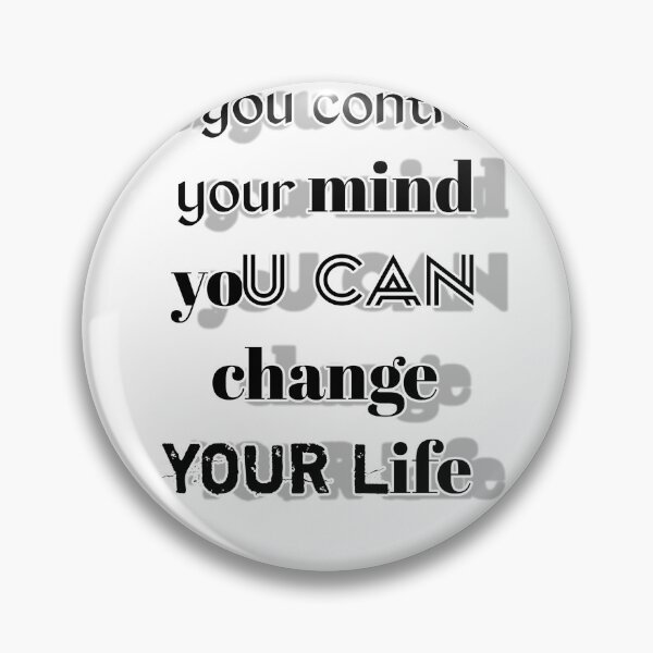Item preview, Control Your Mind Change Your Life - Motivational Typography Quote designed and sold by Trendykunnu.