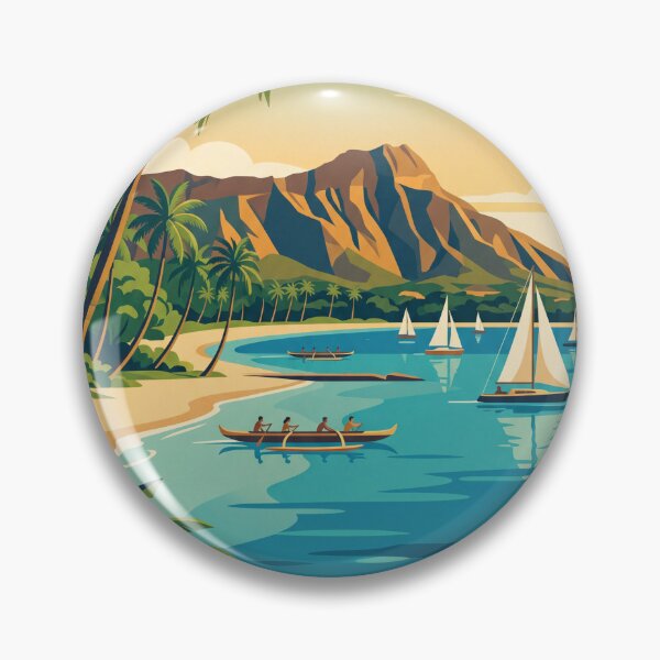 Item preview, Honolulu Hawaii Vintage Travel Poster designed and sold by Bomax121.