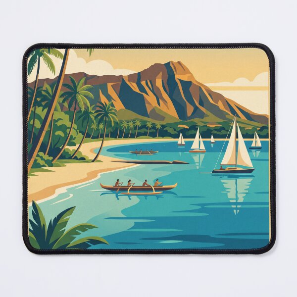 Item preview, Honolulu Hawaii Vintage Travel Poster designed and sold by Bomax121.