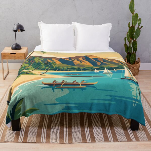 Item preview, Honolulu Hawaii Vintage Travel Poster designed and sold by Bomax121.