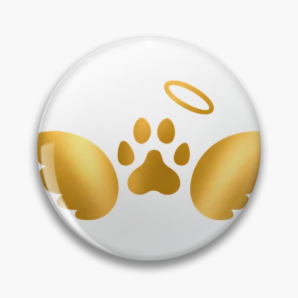 Item preview, Angel Wings Paw | Golden Pet Memorial Design designed and sold by CalmMandala.