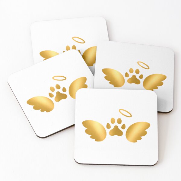 Item preview, Angel Wings Paw | Golden Pet Memorial Design designed and sold by CalmMandala.