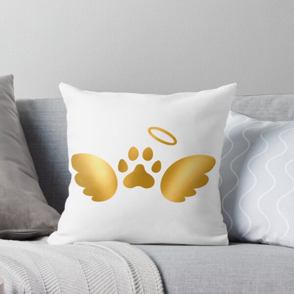 Item preview, Angel Wings Paw | Golden Pet Memorial Design designed and sold by CalmMandala.