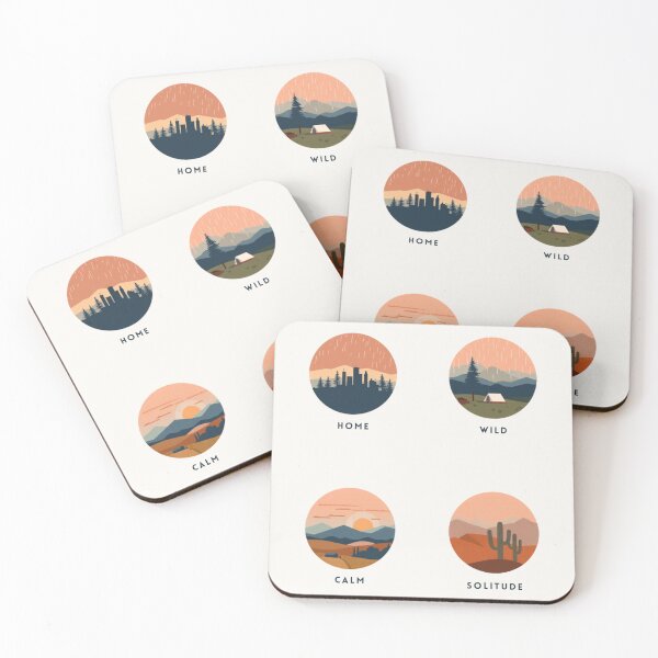 Item preview, Home, Wild, Calm, Solitude – Minimalist Landscape Moods Poster designed and sold by NeededTees.