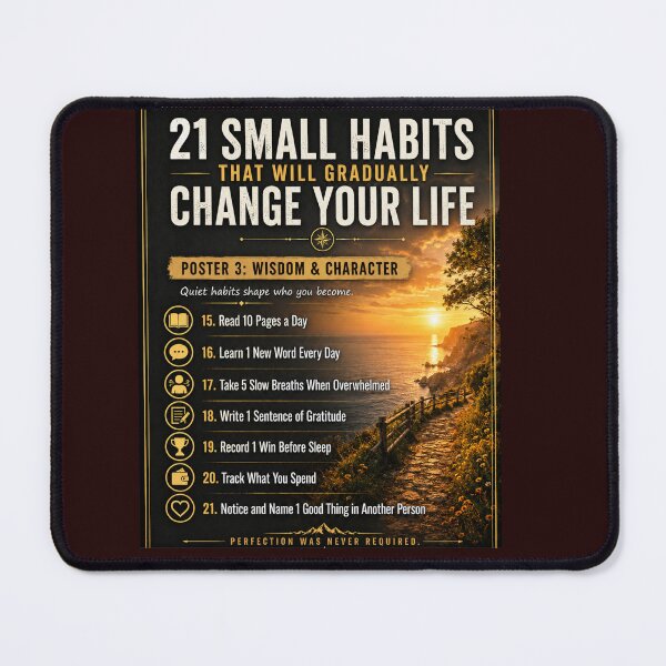Item preview, 21 Small Habits Poster 3: Wisdom & Character designed and sold by Living Life Well (Takes Practice).