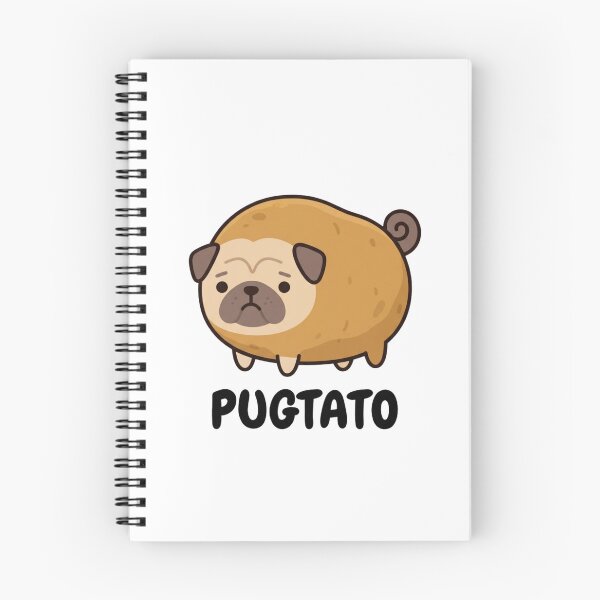 Aperçu de l'œuvre Pugtato, jeu de mots mignon avec un carlin et une pomme de terre créée et vendue par GoofyShopp.