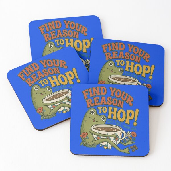 Item preview, Find Your Reason To Hop Retro Frog Coffee Quote designed and sold by My-Hoodies.