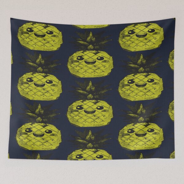 Item preview, Cute Kawaii Smiling Pineapple designed and sold by kinpirks.