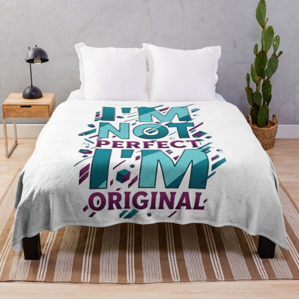 Item preview, I’m Not Perfect I’m Original – Bold Motivational Typography designed and sold by GlowAura7.