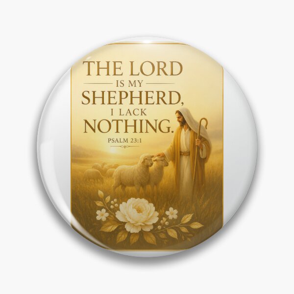 Item preview, The Lord Is My Shepherd, I Shall Not Want– Psalm 23:1  Christian Wall Art | Good Shepherd Bible Verse | Faith Gift designed and sold by KINGDOM GOLD STUDIO.