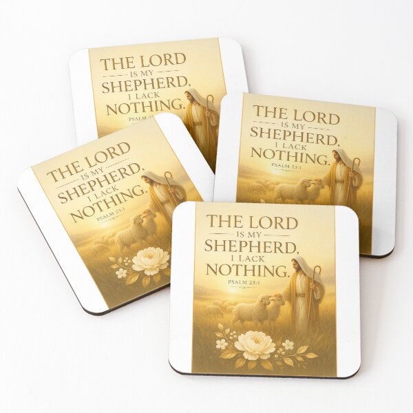 Item preview, The Lord Is My Shepherd, I Shall Not Want– Psalm 23:1  Christian Wall Art | Good Shepherd Bible Verse | Faith Gift designed and sold by KINGDOM GOLD STUDIO.