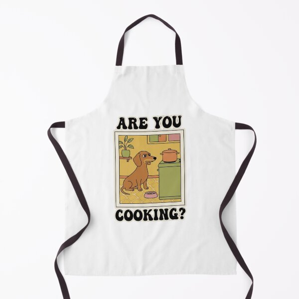 Item preview, Are You Cooking Retro Dachshund designed and sold by GoofyShopp.