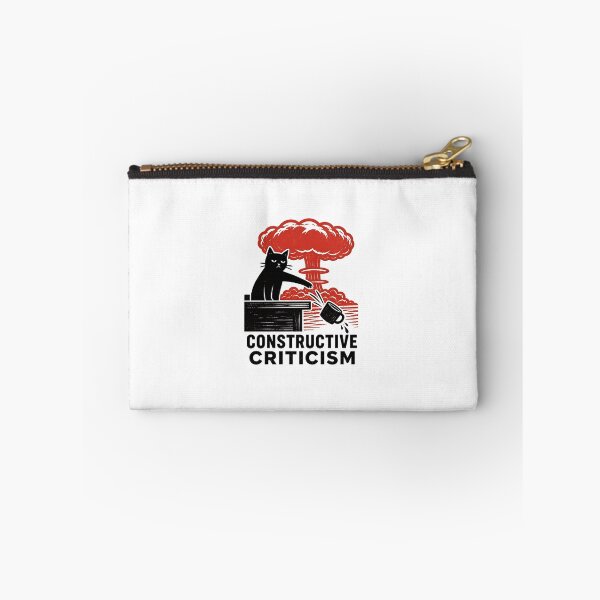 Item preview, Linocut Black Cat Nuclear Explosion Constructive Criticism Meme designed and sold by RareVisuals.