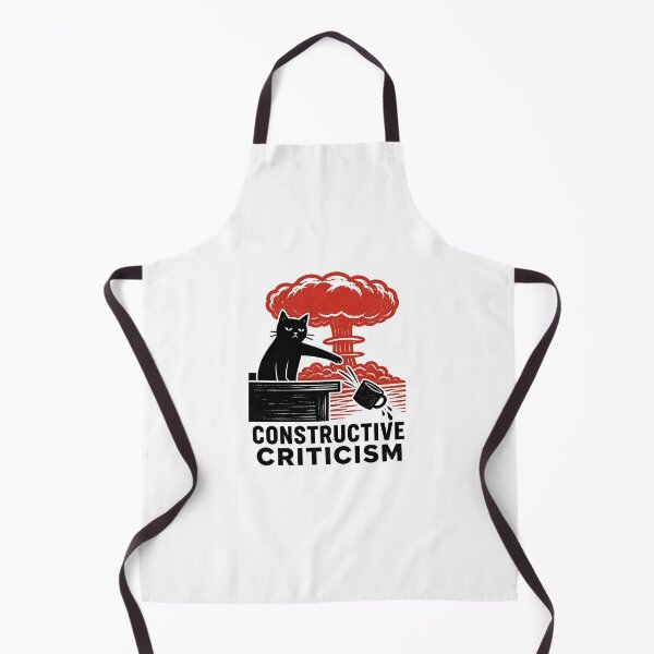 Item preview, Linocut Black Cat Nuclear Explosion Constructive Criticism Meme designed and sold by RareVisuals.