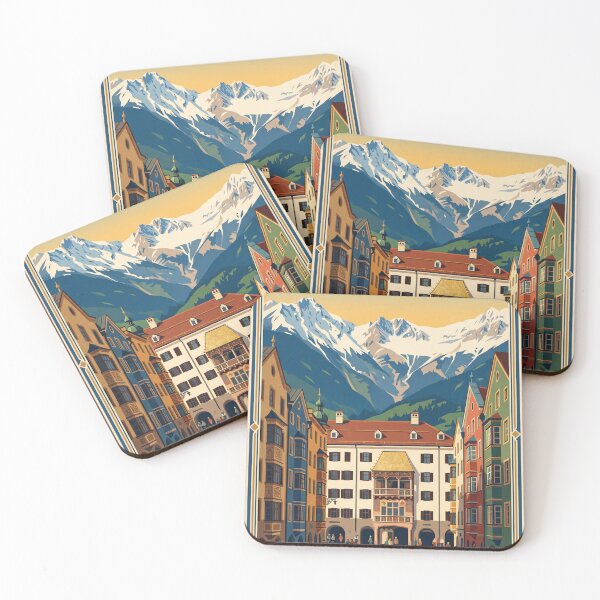 Item preview, Innsbruck Austria Vintage Travel Poster designed and sold by Bomax121.