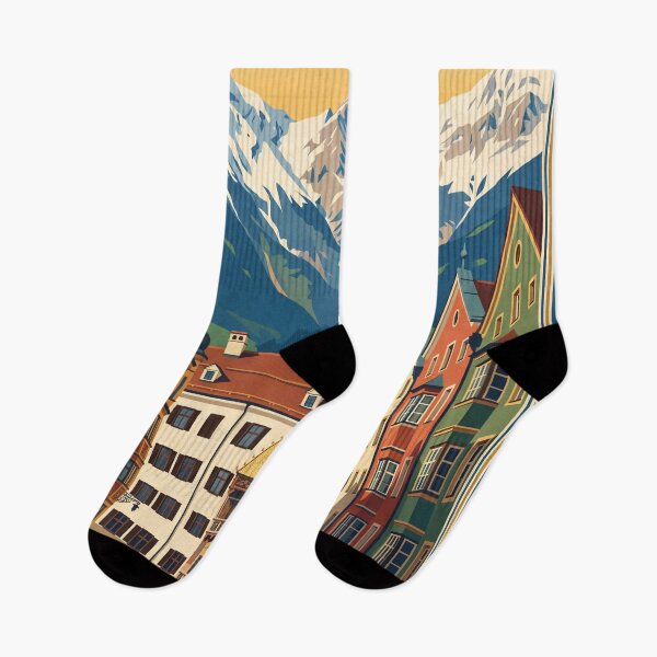 Item preview, Innsbruck Austria Vintage Travel Poster designed and sold by Bomax121.