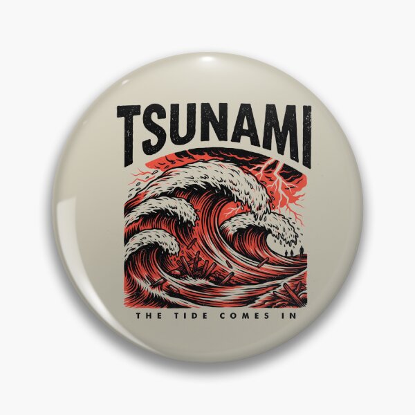 Artikelvorschau, Tsunami – The Tide Comes In Vintage Wave T-Shirt entworfen und verkauft von velorea.